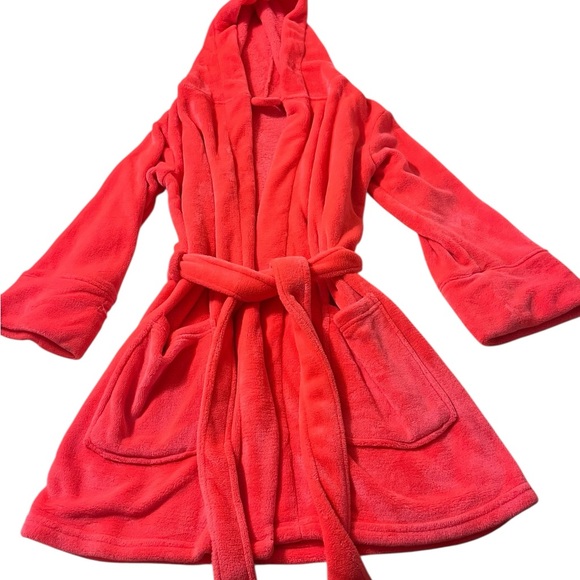 PINK Victoria's Secret Hooded Cozy Coral Robe “BarbiCore” Coquette, Cottage Core - Picture 2 of 7
